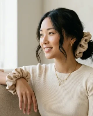 Review Scrunchie Mina Bloom trải nghiệm thực tế khi sử dụng hằng ngày