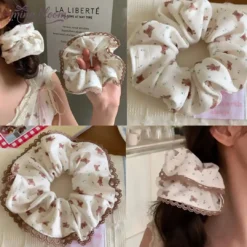 Alternative view of Scrunchie vải kaki Mina Bloom phong cách Hàn Quốc bền đẹp