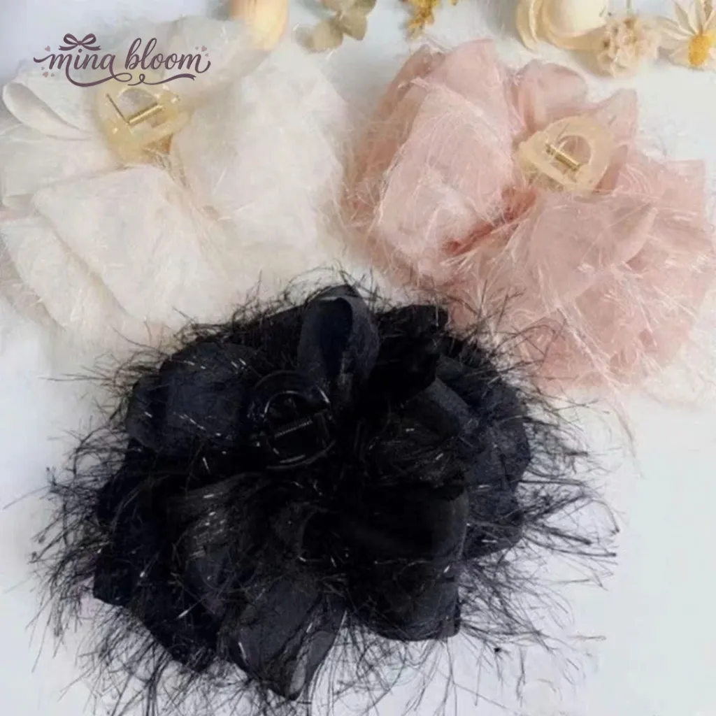 Kẹp Tóc Nơ Vải Mina Bloom 1