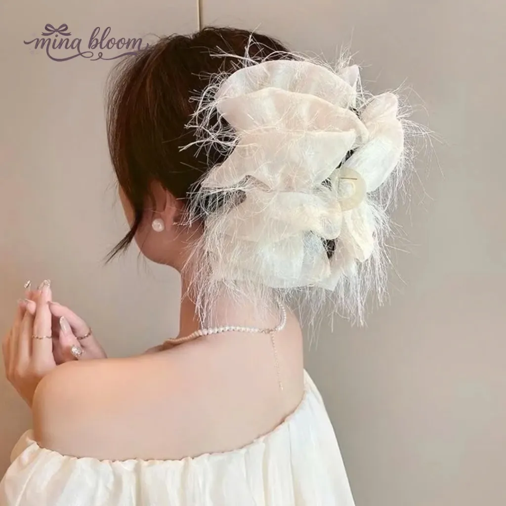 Kẹp Tóc Nơ Vải Mina Bloom 4