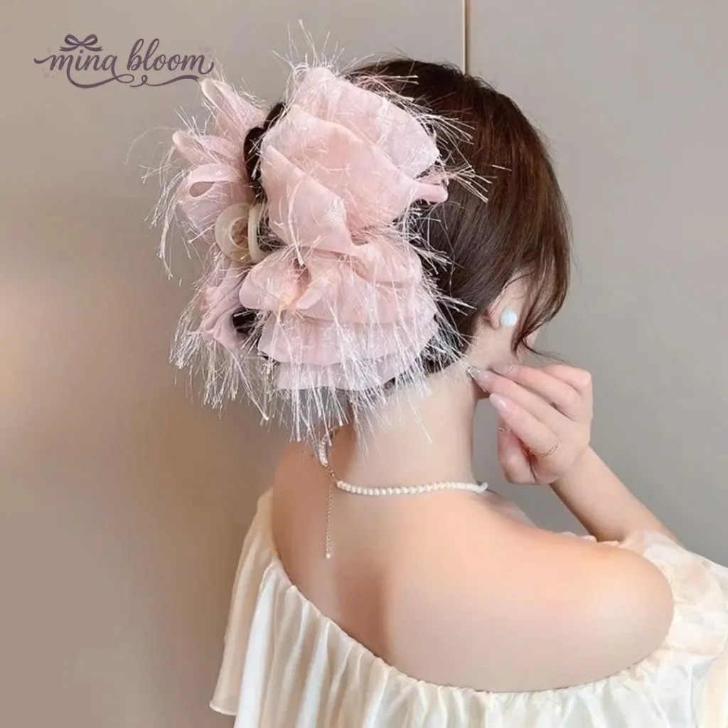 Kẹp Tóc Nơ Vải Mina Bloom 6