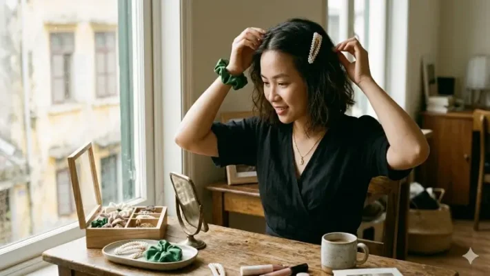 phụ kiện tóc đi tiệc tinh tế