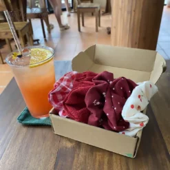 Set quà tặng scrunchies muslin Mina Bloom bồng bềnh êm ái