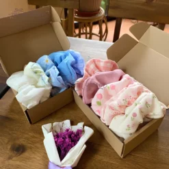 Set quà tặng scrunchies muslin Mina Bloom gửi trọn tâm tình