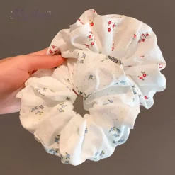 Alternative view of Scrunchie In Hoa Mina Bloom – Dây Buộc Tóc Vải Mềm Êm Ái Vỗ Về Mái Tóc