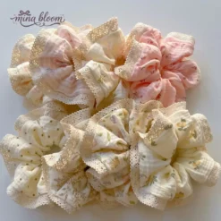 Scrunchie vải xô muslin Mina Bloom